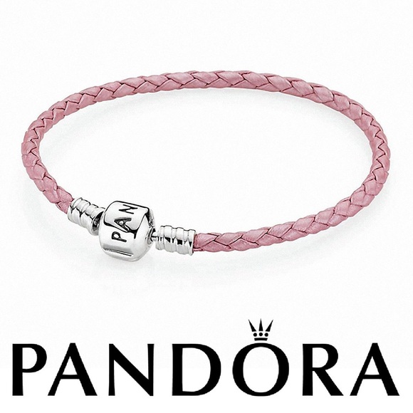 ๐ PANDORA Sterling Silver Pink Leather Bracelet 7 - Picture 1 of 7